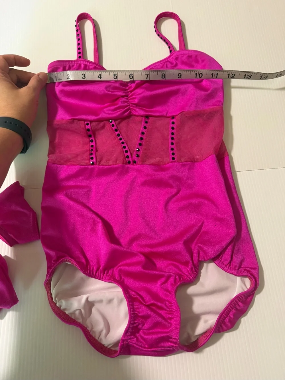 Kelle custom dance costume hot pink leotard mesh corset 5370 Camera Roll LC chil